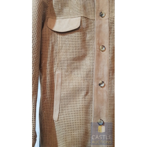 81 - Camel Suede Button Down Top , 'Brian Anthony Exclusive Menswear', In The Style of a Long-Sleeved Shi... 