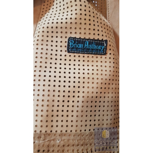 81 - Camel Suede Button Down Top , 'Brian Anthony Exclusive Menswear', In The Style of a Long-Sleeved Shi... 