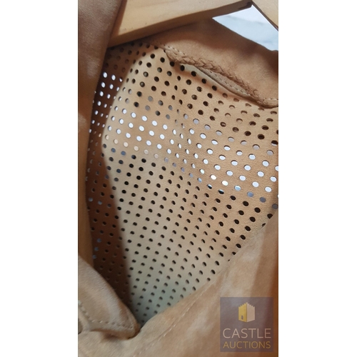 81 - Camel Suede Button Down Top , 'Brian Anthony Exclusive Menswear', In The Style of a Long-Sleeved Shi... 