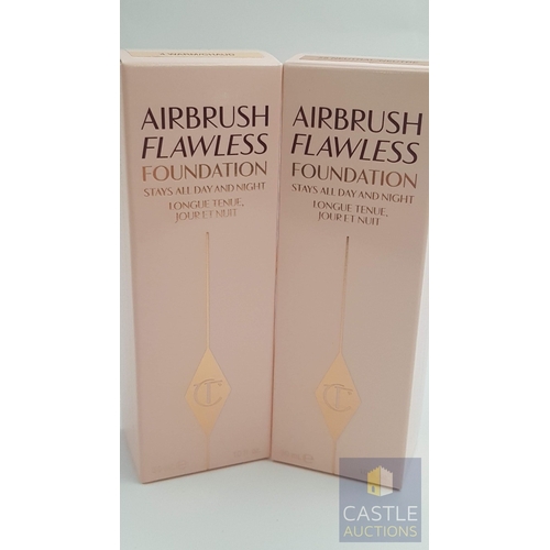 83 - Makeup Accessories; Estee Lauder (Double Wear Makeup 2W1)  and Charlotte Tilbury (Airbrush Flawless ... 