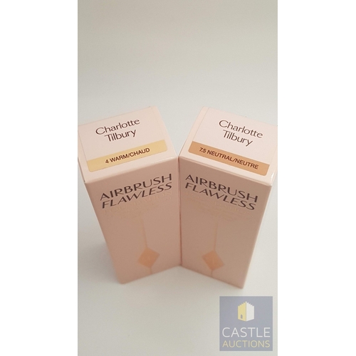 83 - Makeup Accessories; Estee Lauder (Double Wear Makeup 2W1)  and Charlotte Tilbury (Airbrush Flawless ... 