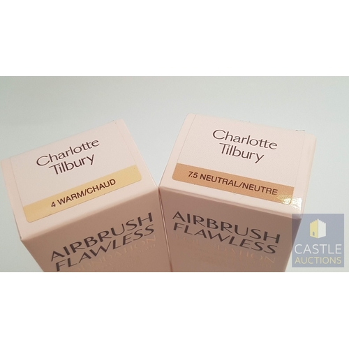 83 - Makeup Accessories; Estee Lauder (Double Wear Makeup 2W1)  and Charlotte Tilbury (Airbrush Flawless ... 