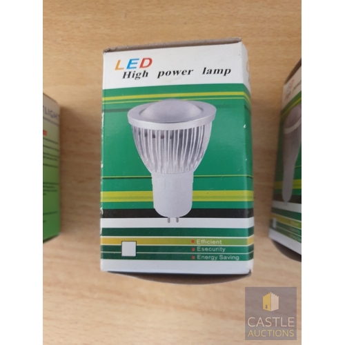 Large Quantity Of Assorted LED Light Bulbs. Unused In Original boxes.