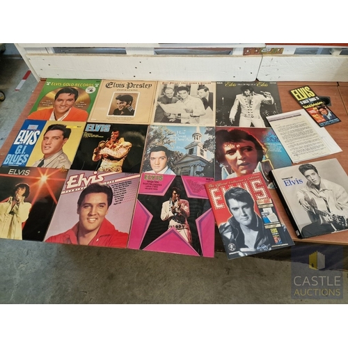 14 - Collection of Assorted ELVIS Presley LP Vinyl Records, (11), Together with Hardback Book Titled 'Ima... 
