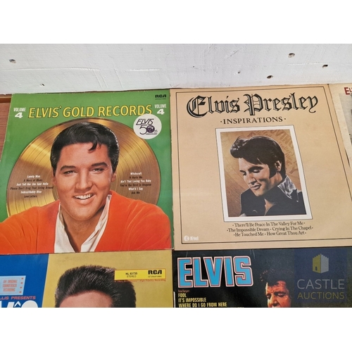 14 - Collection of Assorted ELVIS Presley LP Vinyl Records, (11), Together with Hardback Book Titled 'Ima... 