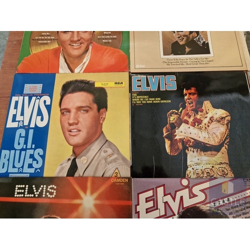 14 - Collection of Assorted ELVIS Presley LP Vinyl Records, (11), Together with Hardback Book Titled 'Ima... 