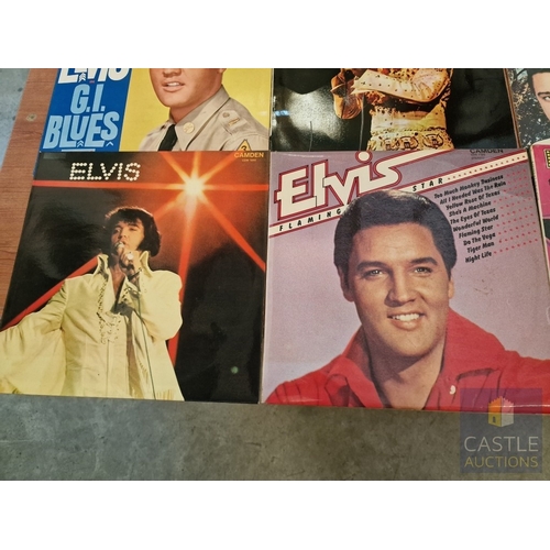 14 - Collection of Assorted ELVIS Presley LP Vinyl Records, (11), Together with Hardback Book Titled 'Ima... 