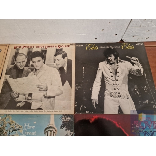 14 - Collection of Assorted ELVIS Presley LP Vinyl Records, (11), Together with Hardback Book Titled 'Ima... 
