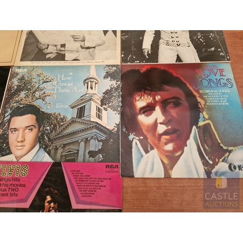 14 - Collection of Assorted ELVIS Presley LP Vinyl Records, (11), Together with Hardback Book Titled 'Ima... 