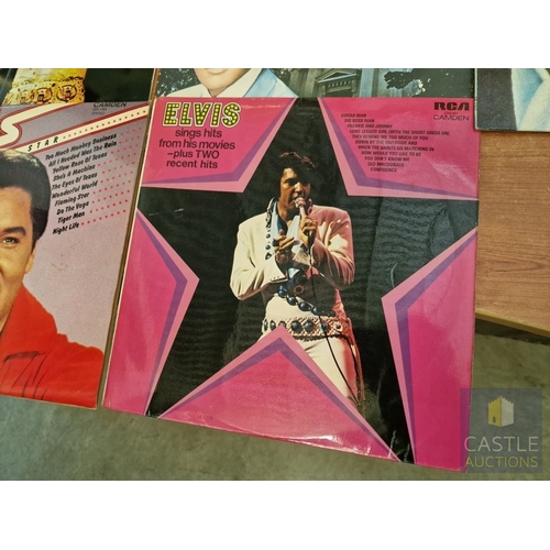14 - Collection of Assorted ELVIS Presley LP Vinyl Records, (11), Together with Hardback Book Titled 'Ima... 