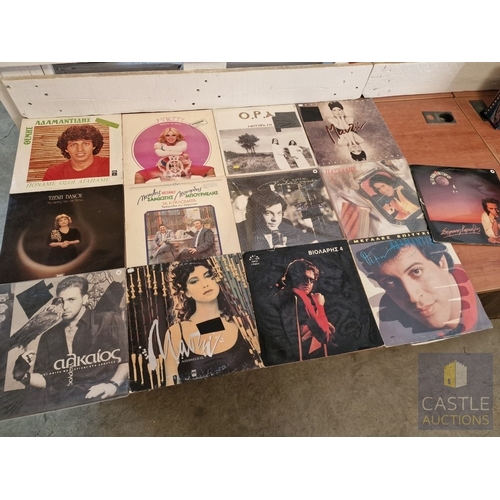 15 - Collection of Assorted Greek LP Vinyl Records, Inc. Stelios Korkolis, Manto, Paschalis, Themis Adama... 