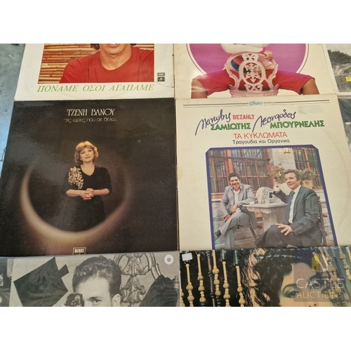 15 - Collection of Assorted Greek LP Vinyl Records, Inc. Stelios Korkolis, Manto, Paschalis, Themis Adama... 