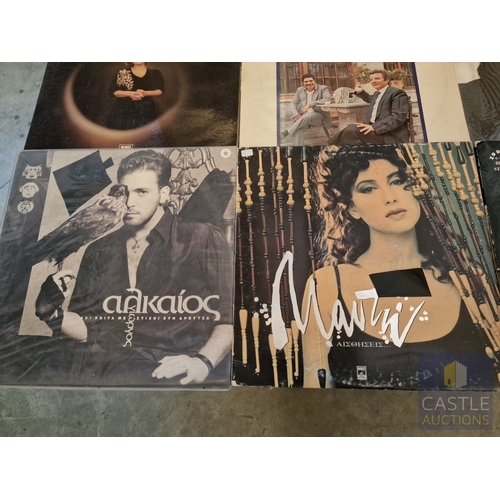 15 - Collection of Assorted Greek LP Vinyl Records, Inc. Stelios Korkolis, Manto, Paschalis, Themis Adama... 