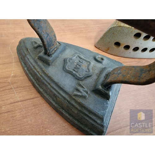32 - 2 x Vintage Flat Irons, (2)