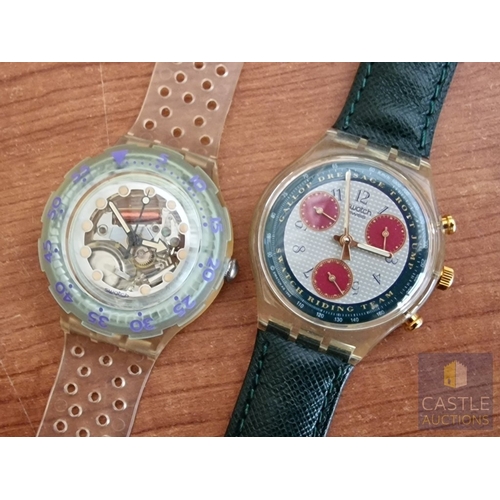 33 - 2 x Gent's SWATCH Wrist Watches (Running When Lotted), (2)