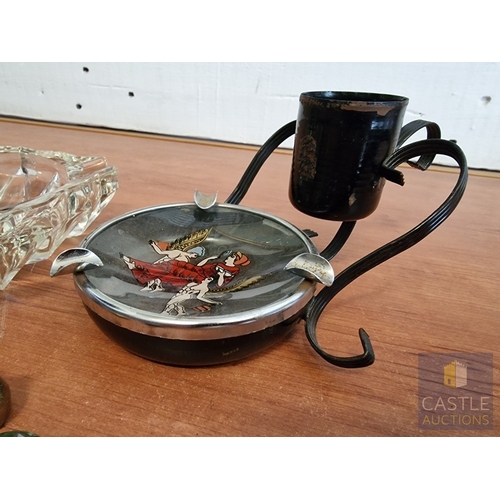 38 - Collection of Assorted Ashtrays, Miniature Animals and Pill Pot, (10)