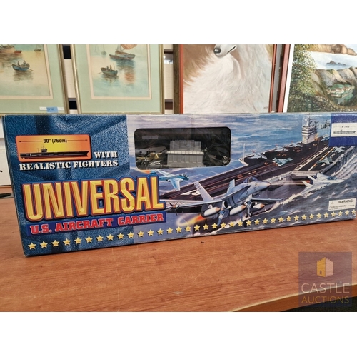 39 - 'Universal' US Aircraft Carrier Toy / Model, Together with 'Top R/C' Rolling Twister Radio Controlle... 
