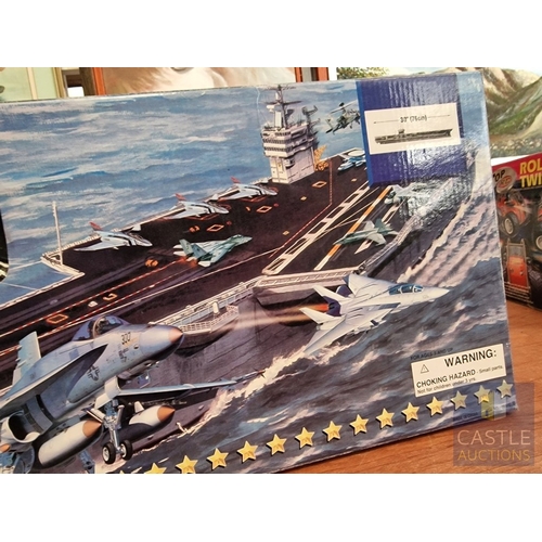 39 - 'Universal' US Aircraft Carrier Toy / Model, Together with 'Top R/C' Rolling Twister Radio Controlle... 