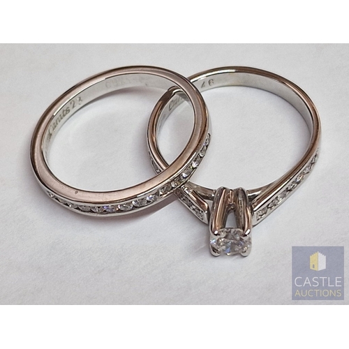 13 - Stunning, Perfectly Matched White Gold & Diamond Engagement Ring AND Wedding Band, by 'Carats', Cypr... 