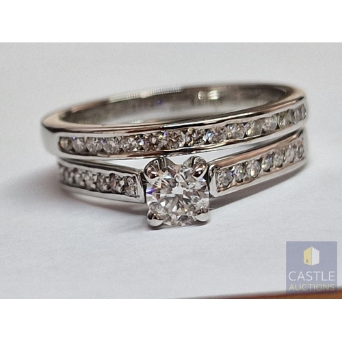 13 - Stunning, Perfectly Matched White Gold & Diamond Engagement Ring AND Wedding Band, by 'Carats', Cypr... 