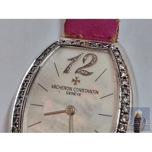 19A - Vacheron Constantin 'Egerie' 25540 18ct (750) White Gold & Diamond Bezel Tonneau Form Ladies Wrist W... 