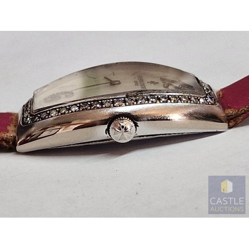 19A - Vacheron Constantin 'Egerie' 25540 18ct (750) White Gold & Diamond Bezel Tonneau Form Ladies Wrist W... 