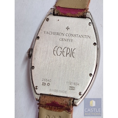 19A - Vacheron Constantin 'Egerie' 25540 18ct (750) White Gold & Diamond Bezel Tonneau Form Ladies Wrist W... 