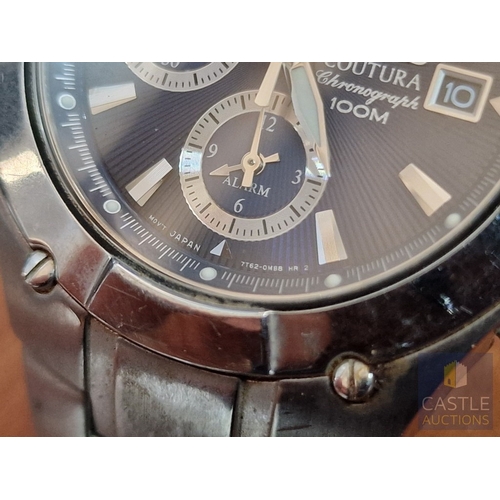 186 - SEIKO Coutura Gent's Stainless Steel Wrist Watch, Model: 7T62-OJBO, with Date, Alarm, on Bracelet St... 