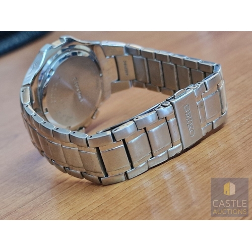 186 - SEIKO Coutura Gent's Stainless Steel Wrist Watch, Model: 7T62-OJBO, with Date, Alarm, on Bracelet St... 