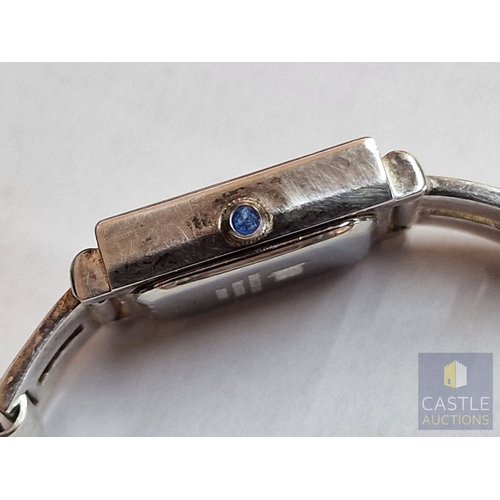 187 - Loisir 'Prive' Ladies Wrist Watch with Square Dial, on 925 Silver Bracelet Strap, Quartz, Running Wh... 