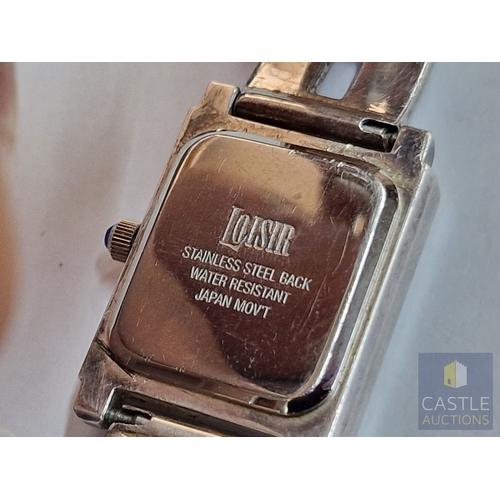 187 - Loisir 'Prive' Ladies Wrist Watch with Square Dial, on 925 Silver Bracelet Strap, Quartz, Running Wh... 