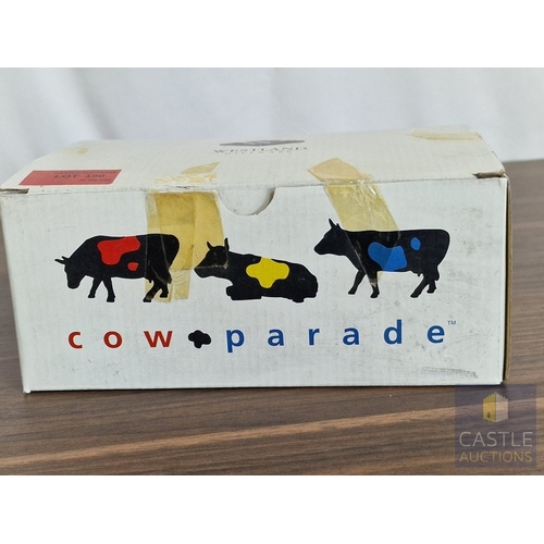 190 - Westland Giftware Cow Parade #9170, Titled 'Udderly Groovy Lady Belle Bennett', China Cow / Bull Orn... 