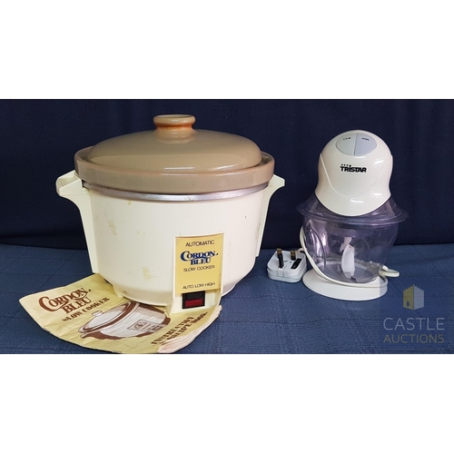 323 - Electric Kitchen Tools; Cordon Bleu 5258 Slow Cooker, 3l, Made in England, Together Tristar BL- 4009... 