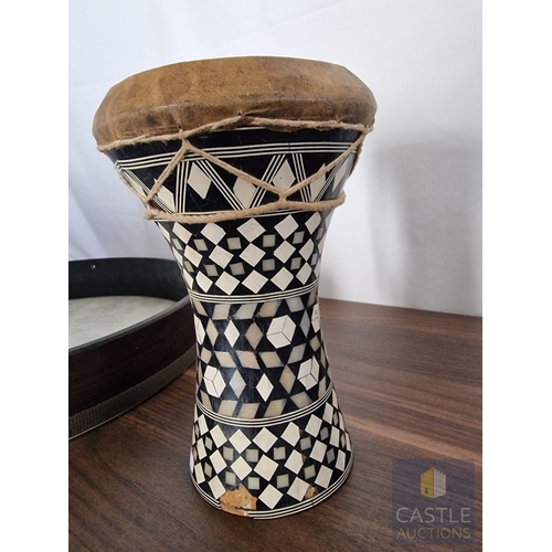 181 - Frame Drum / Bodhran-Style Drum, Fitted with REMO Fiberskyn 3 Synthetic Head, in Wooden Frame with G... 