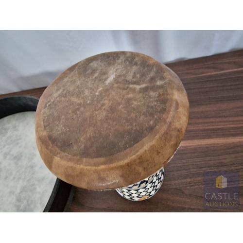 181 - Frame Drum / Bodhran-Style Drum, Fitted with REMO Fiberskyn 3 Synthetic Head, in Wooden Frame with G... 