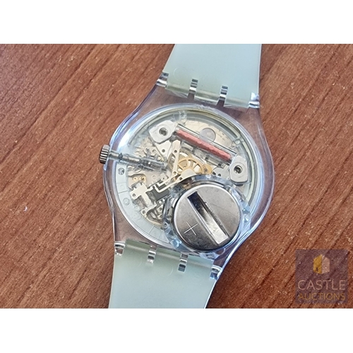 178 - Collectable SWATCH Wrist Watch; Ref: GK414, in Blue Tones with 'Today' Face, Date, Shaped Hands, Ske... 