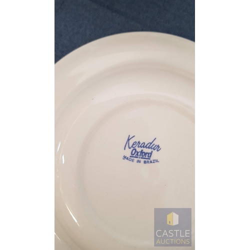 672F - 6 Of Each Porcelain Keradur Dinner Plates & Bowls, Together With 5 Other Plates. (11)