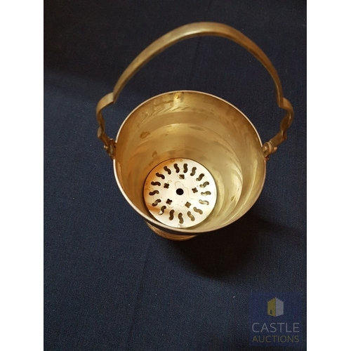 675G - Vintage and Retro Items;  Vintage Silver Tone Ice Bucket with an Engraved Floral Pattern, Retro Whit... 