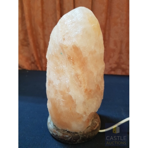 677G - Natural Himalayan Salt Lamp (Approx. H: 22cm), Untested.