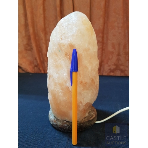 677G - Natural Himalayan Salt Lamp (Approx. H: 22cm), Untested.