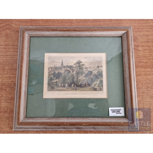 678G - Framed Engraving of Braintree, Essex, Drawn by W Bartlett, Engraved by H Adlard, Published by 'Geo. ... 