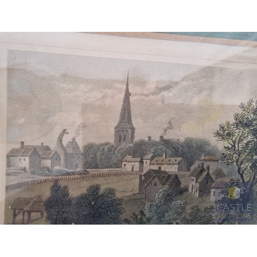 678G - Framed Engraving of Braintree, Essex, Drawn by W Bartlett, Engraved by H Adlard, Published by 'Geo. ... 