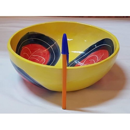 690G - Christine Morgan Hand Craft Colored Decorative Ceramic Bowl (Approx. H: 9cm Ø:24.5cm)