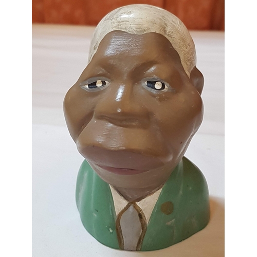 691G - Rare Vintage Ceramic Nelson Mandela Salt/Pepper Shaker, Circa 1990s. (Approx. H: 11.5cm)