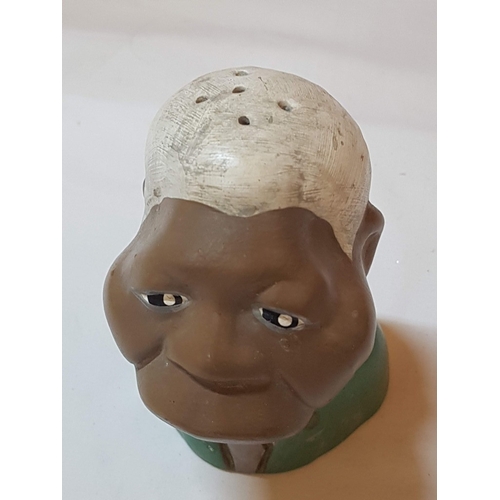 691G - Rare Vintage Ceramic Nelson Mandela Salt/Pepper Shaker, Circa 1990s. (Approx. H: 11.5cm)