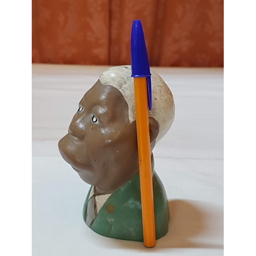 691G - Rare Vintage Ceramic Nelson Mandela Salt/Pepper Shaker, Circa 1990s. (Approx. H: 11.5cm)