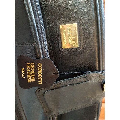 699G - 'Condotti' Hand Made, Genuine Leather Black (82725) Suit Bag