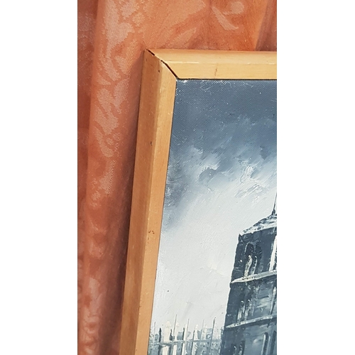 707F - Reproductions of Famous Burnett Paintings 'Moulin Rouge' and 'Paris Street Scene', Painted by Contem... 