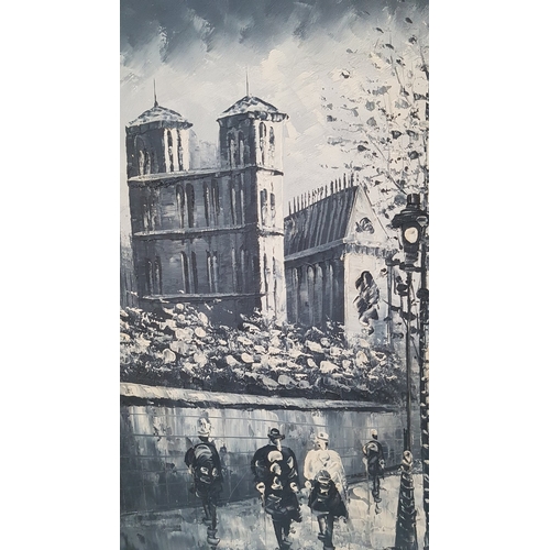 707F - Reproductions of Famous Burnett Paintings 'Moulin Rouge' and 'Paris Street Scene', Painted by Contem... 