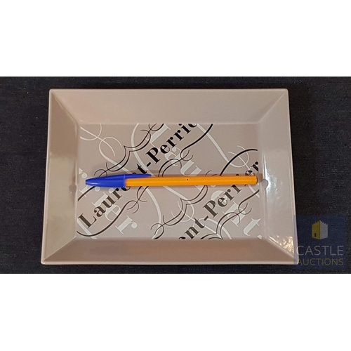 708F - Laurent Perrier Ceramic Trinket Dish/Ashtray (Approx. 15.5cm x 21cm).